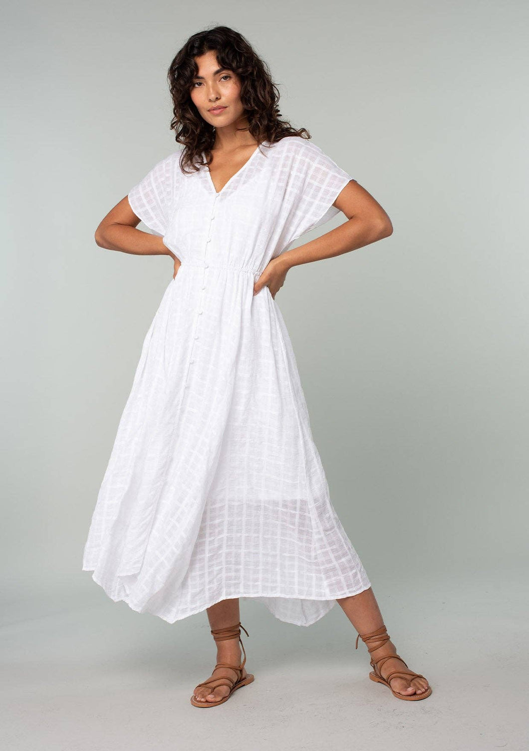 Hamptons Cotton Button Front Handkerchief Dress~ coming soon