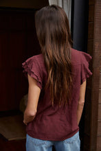 Load image into Gallery viewer, Logan Woven Cotton Linen Flutter Top~ also in Indigo, Black &amp; Wine
