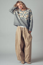 Load image into Gallery viewer, Urban Daizy Embossed Floral Knit Sweater~ coming soon
