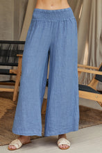 Load image into Gallery viewer, May Linen Smocked Waist Palazzo Pant
