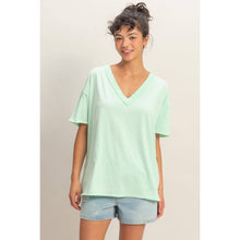 Load image into Gallery viewer, Washed V-Neck Oversized Tee
