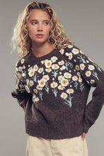 Load image into Gallery viewer, Urban Daizy Embossed Floral Knit Sweater~ coming soon
