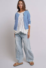 Load image into Gallery viewer, Breton Striped Knit Button Front Cardigan
