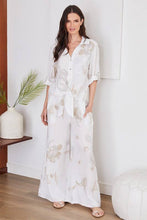 Load image into Gallery viewer, Pansy Floral Print Wide leg Linen Pants
