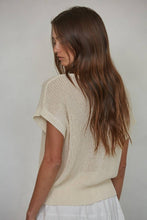Load image into Gallery viewer, Shai Knit Sweater See Through Short Sleeve Pullover Top
