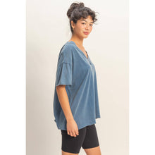 Load image into Gallery viewer, Washed V-Neck Oversized Tee
