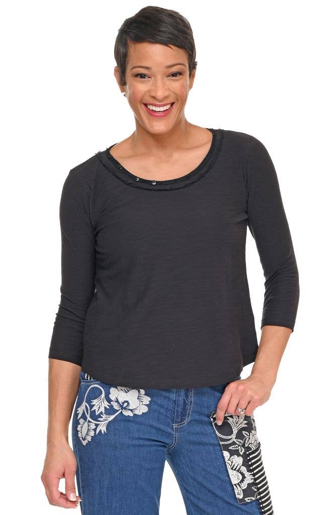 Tulip Bowen Top in Black- New!
