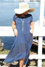 Load image into Gallery viewer, Saga Cotton/Linen Sharkbite Dress~ in several colors
