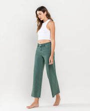 Load image into Gallery viewer, Heather High Rise Crop Wide Leg
