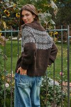 Load image into Gallery viewer, Nordic Fair Isle Zip Up Sweater Jacket
