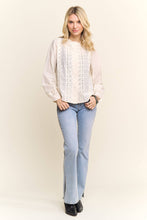 Load image into Gallery viewer, Ariette Eyelet Button Down  Blouse
