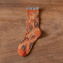 Load image into Gallery viewer, Rufia - Bohemian Embossed Floral Socks~ Many colors!
