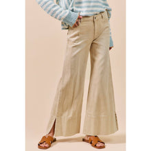Load image into Gallery viewer, Wide Leg Flared Washed Corduroy Pants with Side Slits~ also in Mocha 10/20
