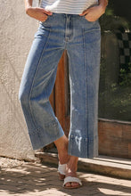 Load image into Gallery viewer, Bon Mid Rise Stretch Denim Wide Leg Front Seamed Jeans Pants~ 11/20 arrival

