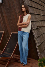 Load image into Gallery viewer, Knit Sweater Ribbed Color Blocked Vest Top
