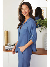 Load image into Gallery viewer, Farahh Frayed Hem Linen Top
