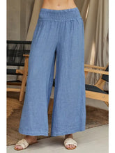 Load image into Gallery viewer, Marla Linen Smocked Palazzo Pants~ in more colors
