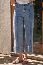 Load image into Gallery viewer, Bon Mid Rise Stretch Denim Wide Leg Front Seamed Jeans Pants~ 11/20 arrival

