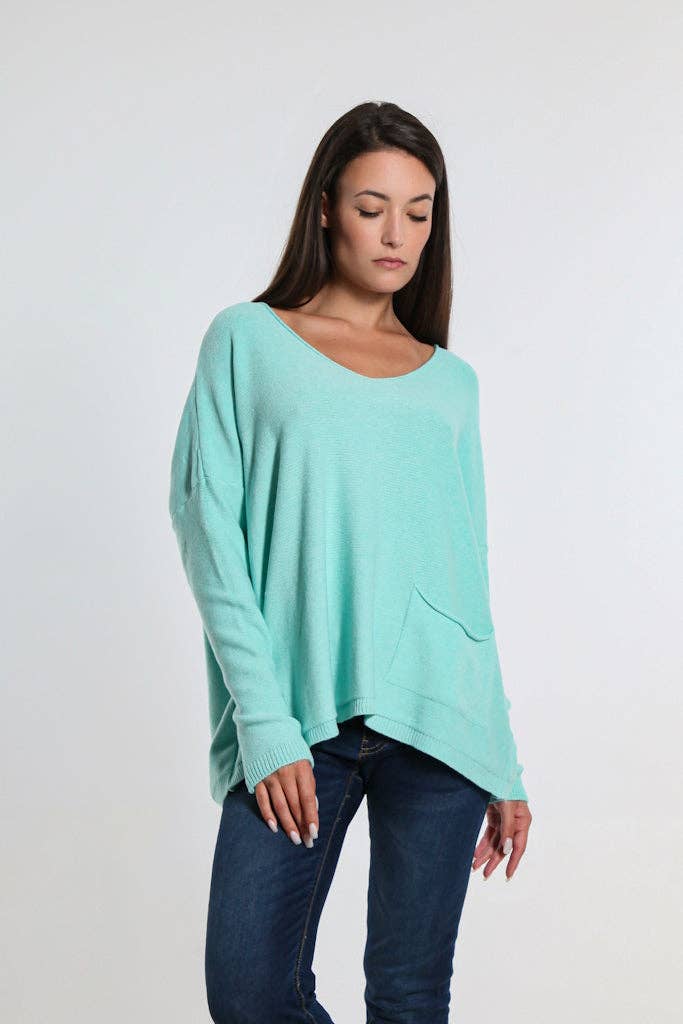 Boyfriend Single Pocket Sweater~ in many colors
