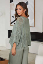 Load image into Gallery viewer, Forest Night Crochet Knit Top
