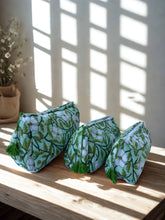 Load image into Gallery viewer, Sea Side Block Print Toiletry Travel Bags
