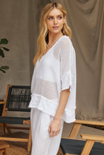 Load image into Gallery viewer, Ally Cotton Mesh Top~ White

