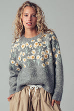 Load image into Gallery viewer, Urban Daizy Embossed Floral Knit Sweater~ coming soon
