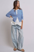 Load image into Gallery viewer, Breton Striped Knit Button Front Cardigan
