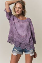 Load image into Gallery viewer, Bell Sleeve Lace Top~ also in lavender~coming soon
