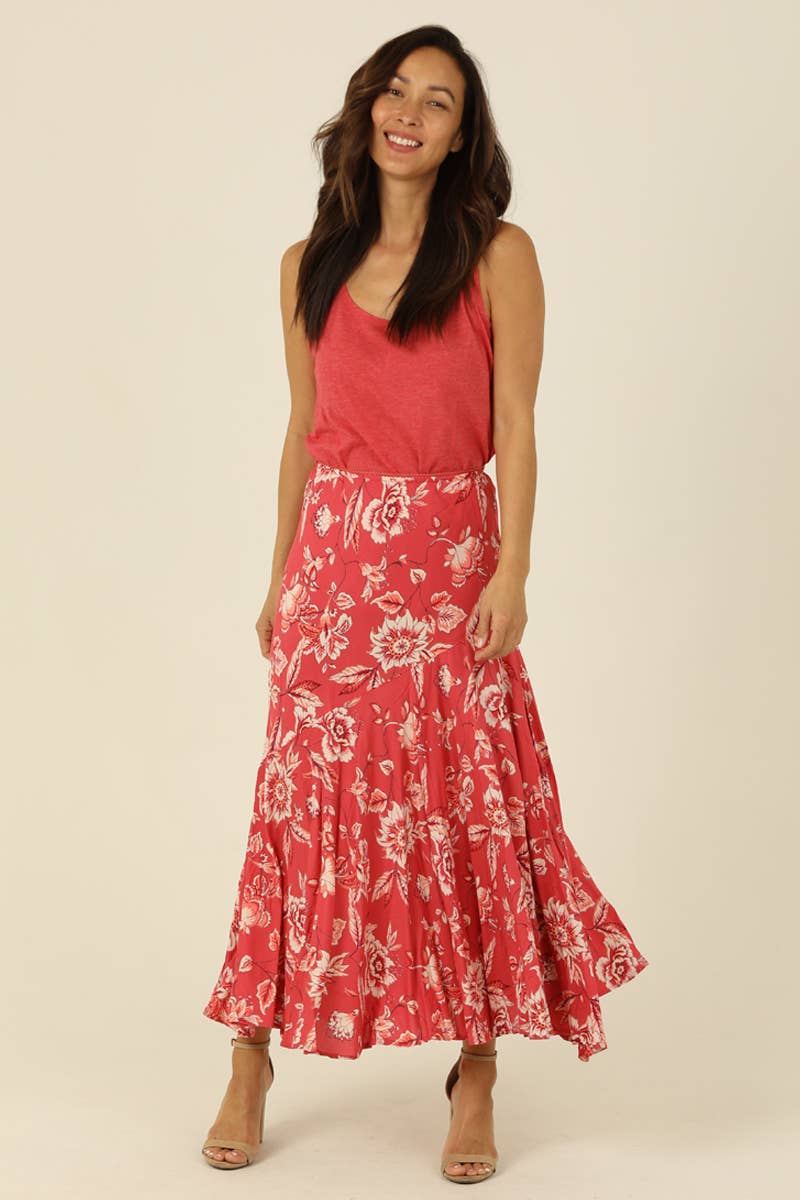 Keyla Flounce Maxi Skirt