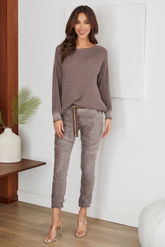 Mauve Crinkle Jogger