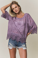 Load image into Gallery viewer, Bell Sleeve Lace Top~ also in lavender~coming soon
