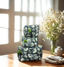 Load image into Gallery viewer, Block Print Vanity Travel Bags~ Vineyard
