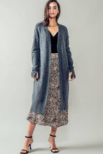 Load image into Gallery viewer, Jessica Long Knit Cardigan w/ Thumbhole
