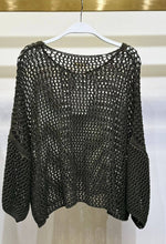 Load image into Gallery viewer, Forest Night Crochet Knit Top
