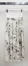 Load image into Gallery viewer, Linen Abstract Midi Skirt~ in Beige &amp; White
