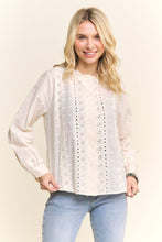 Load image into Gallery viewer, Ariette Eyelet Button Down  Blouse
