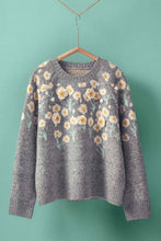 Load image into Gallery viewer, Urban Daizy Embossed Floral Knit Sweater~ coming soon
