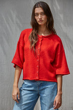 Load image into Gallery viewer, Kelly Knit Sweater Quarter Sleeve Button Up Cardigan~ also in Navy
