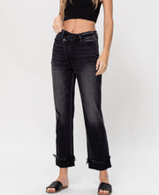 Load image into Gallery viewer, Flying Monkey High Rise Button up cuffed Jeans
