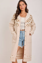 Load image into Gallery viewer, Nordic Fair Isle  Long Cardigan~ 11/4 arrival
