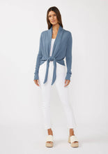 Load image into Gallery viewer, Lyla Waffle Knit Long Sleeve Tie Front Cardigan
