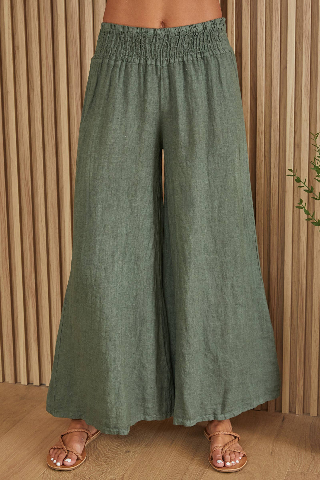 Marla Linen Smocked Palazzo Pants~ in more colors