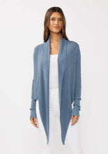 Load image into Gallery viewer, Lyla Waffle Knit Long Sleeve Tie Front Cardigan
