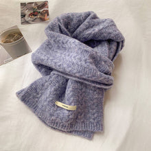 Load image into Gallery viewer, Avocado Green Wool Cable Knit Winter Scarf
