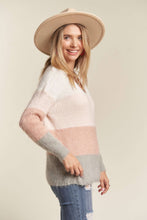 Load image into Gallery viewer, Faith Pink Colorblock Sweater
