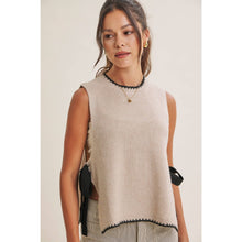 Load image into Gallery viewer, In February Ribbon Whipstitch Sweater Vest
