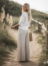 Load image into Gallery viewer, Linen Blend Tiered Wide Leg Palazzo Pants~ coming June 24th

