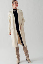 Load image into Gallery viewer, Jessica Long Knit Cardigan w/ Thumbhole
