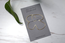 Load image into Gallery viewer, Nelja Modern Floral Brass Bookmark
